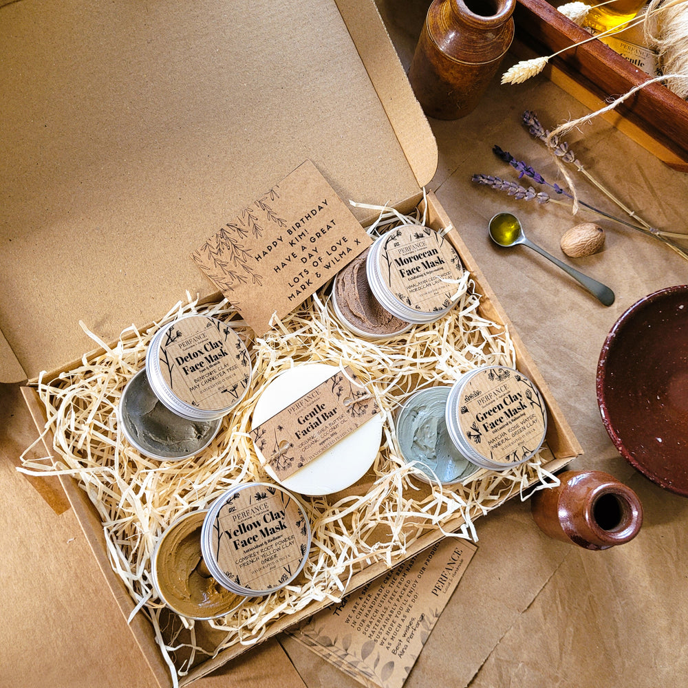 Sustainable Letterbox Gift - Four Face Masks with Facial Soap