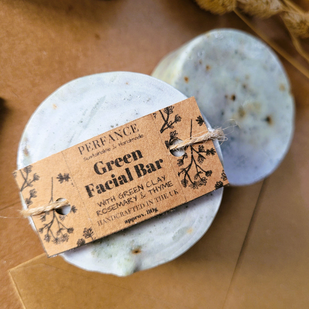 Green Clay Facial Soap. Artisan. Cold-Process Soap. Vegan. Limited Batch.